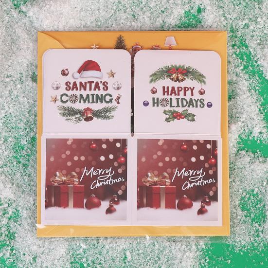 Christmas 3D Pop Up Greeting Card Santa's Coming Holiday Gift Card for Women Men Kids Husband Wife Mom Dad Daughter