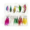 20Pcs/Set Fishing Lure Kit with Artificial Hard Bait Metal Spinner Blade Colorful Feather Freshwater Saltwater Fishing Accessories