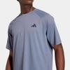 adidas Дышащая впитывающая пот спортивная футболка с круглым вырезом, короткий рукав, для бега, мужские топы KS5576