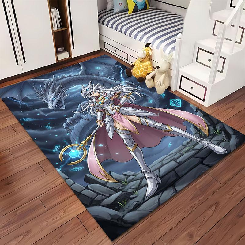 Dragon Warrior Fantasy Design suitable as a non-slip mat for the living room or bedroom sofa