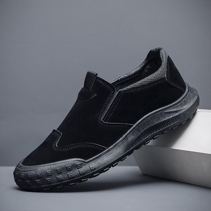 Мужская удобная рабочая защитная обувь для улицы, прочные нескользящие водонепроницаемые износостойкие кроссовки для повседневных прогулок на плоской подошве