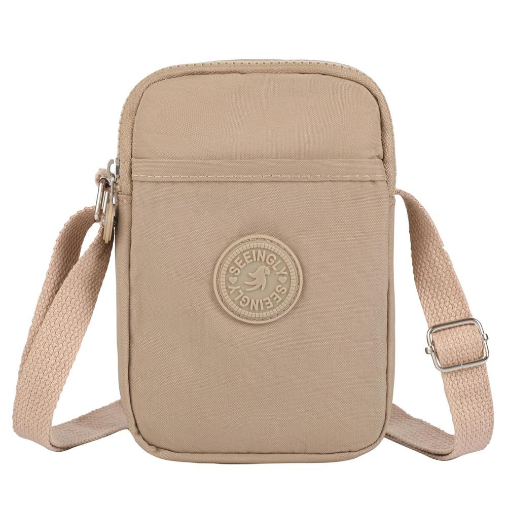 Multi-functional Shoulder Bag Nylon Small Phone Bag Vintage Zipper Crossbody Bag  Storage Bag