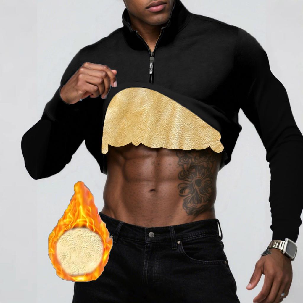 Мужской пуловер с длинным рукавом, толстовка со стойкой, повседневного кроя, с высоким воротником, базовая рубашка из овечьей шерсти