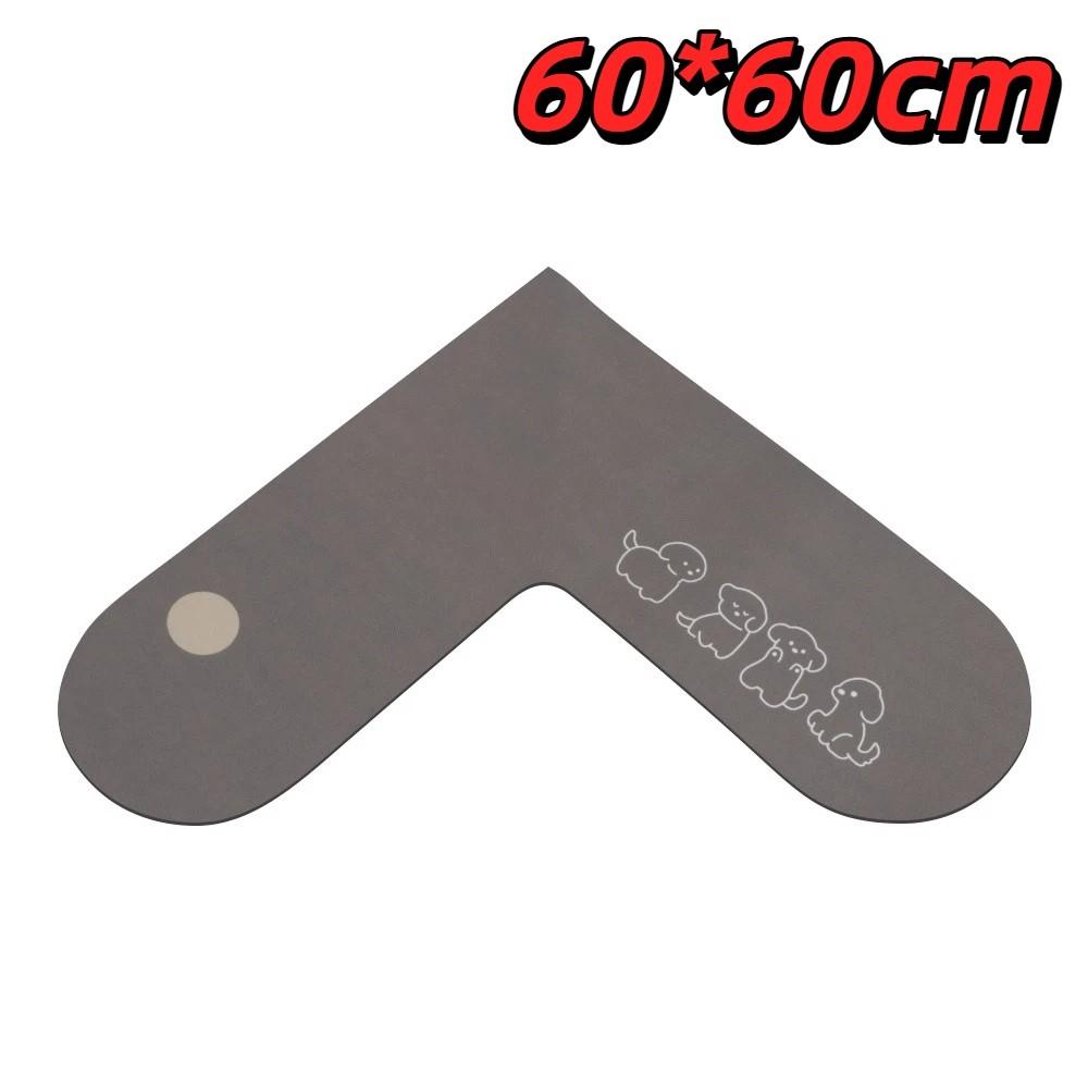 60*60cm Kitchen Carpet L-Shape Oil-Proof Anti-Slip Floor Mat Soft Wipable Surface Waterproof Doormat Home Decoration
