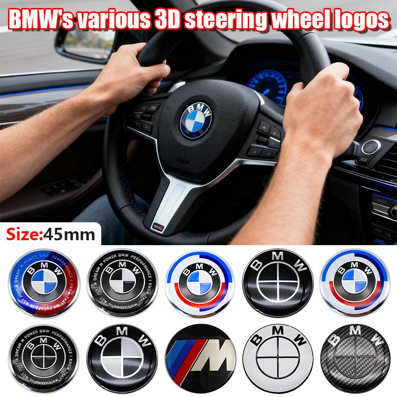 CDKO4 45mm Steering Wheel Emblem For BMW E46 E90 F30 50th Anniversary Interior Badge G20 F10 X1 X3 X5 Logo Decal Auto Parts Accessory