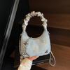 Cloud Small Butterfly Shaped Pu Bags Handbag Ruched Detailing Shoulder Strap