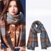 A Checkered Scarf for Women In Winter A Long and Thick Korean Checkered Shawl Suitable for Both Use