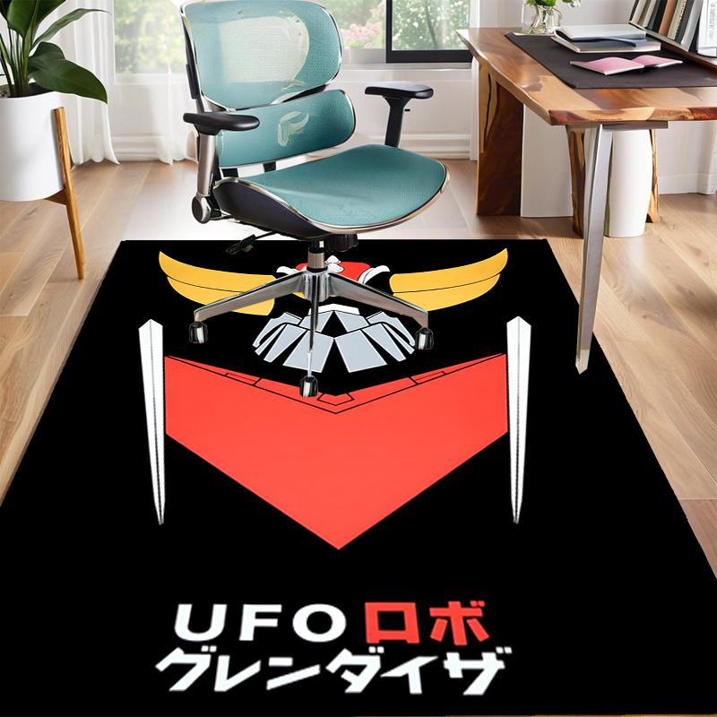 1pc UFO Robot Grendizer6 Design Area Rug - Non-Slip, Soft & Cozy Floor Mat for Living Room, Bedroom, Office - Indoor/Outdoor Decorative Carpet