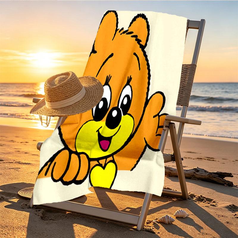 Bamse Print Beach Towel Design, Soft, Lightweight. for Home Bathroom, Spa, Pool, Yoga, Surfing, Camping, Gift for Family, Friend