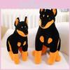 Cute And Cuddly Doberman Plush Doll Ideal For Children Birthday Celebrations
