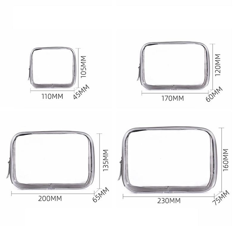 1/4 шт. Прозрачные ПВХ сумки для хранения Дорожный органайзер Прозрачная косметичка Косметичка визажиста Косметичка для туалетных принадлежностей