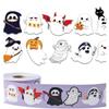 500Pcs/Roll Funny Halloween Decorative Stickers Cute Pumpkin Ghost Skull Spider Bat Label Decal Graffiti Stickers Diy Phone