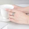Кольцо с цирконием, изысканное мастерство, блестящая геометрическая полировка, ослепительный долговечный ювелирный аксессуар, женское обещание