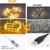 Waterproof Copper Wire String Lights Fairy String Lights for Wedding Party Home Christmas