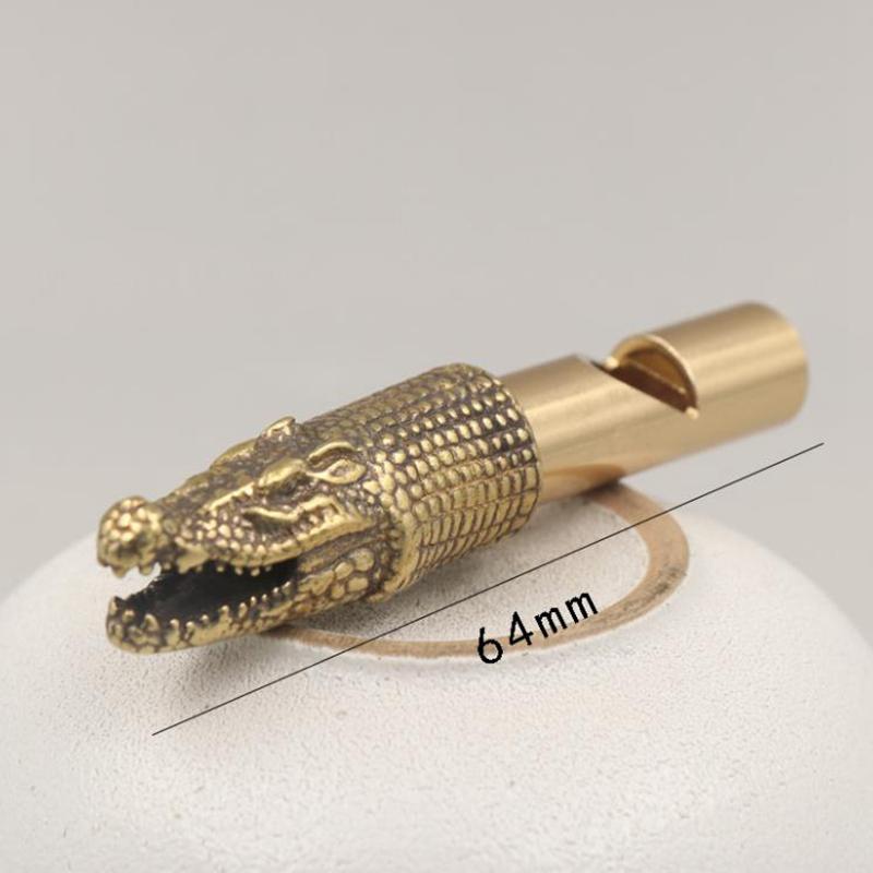 Copper Wild Boar Rhino Eagle Boa Lion Wolf Kirin Lizard Keychain Pendants Outdoor Referee Whistle Vintage Wild Survival Whistles