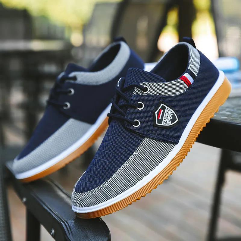 Летняя мужская повседневная обувь среднего и пожилого возраста, универсальные износостойкие туфли на плоской подошве с дышащим дезодорантом и шнуровкой