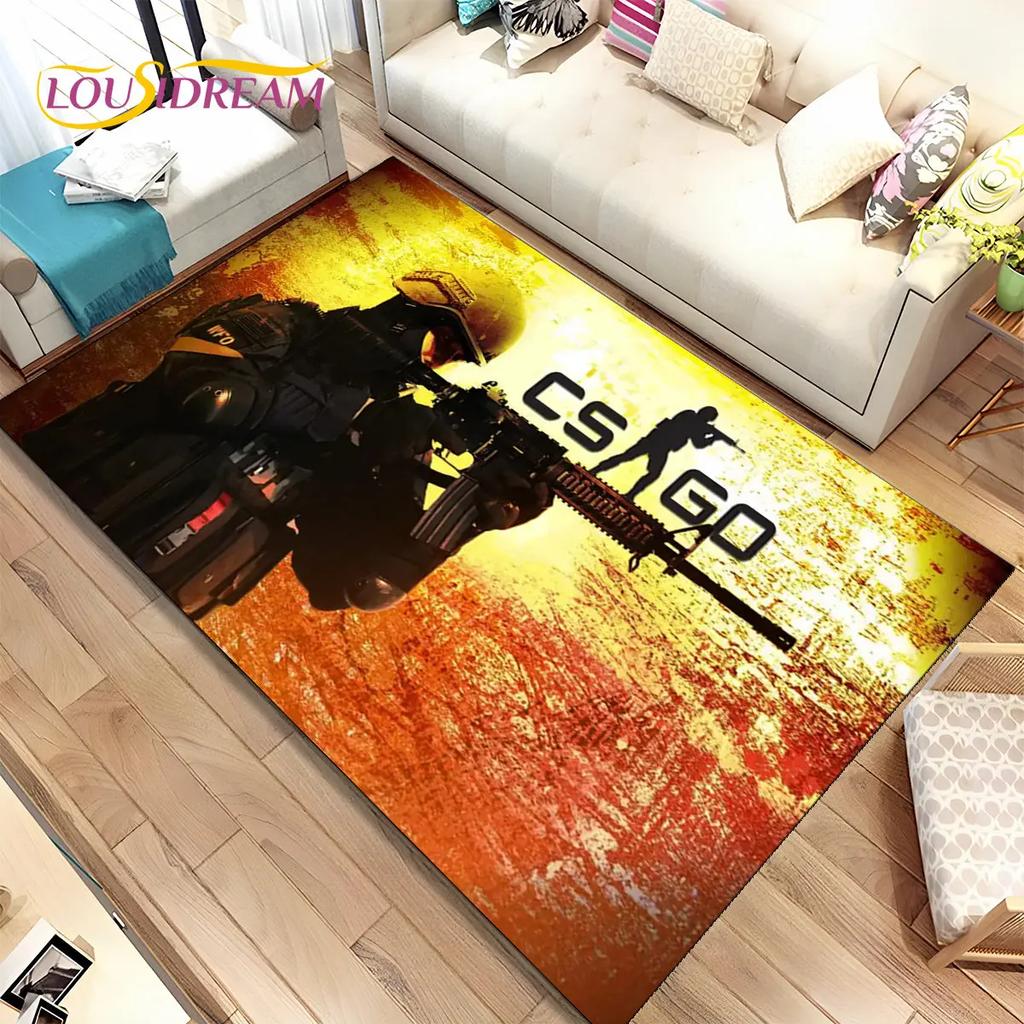 CS GO, Game Gamer, коврик Counter Strike Area, коврик для дома, гостиной, детской спальни, дивана, коврик для двери, декор, нескользящий напольный коврик