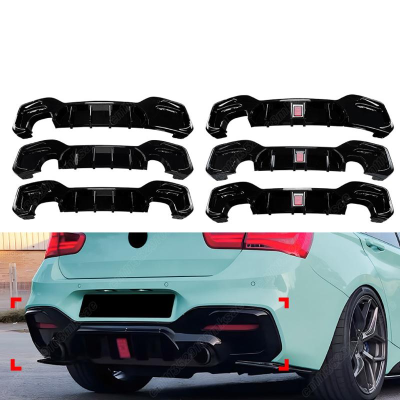 For BMW 1 series F20 F21 M Sport 2015 2016 2017 2018 2019 Lci Car Rear Bumper Spoiler Lip Diffuser Decoration Accessories Kit