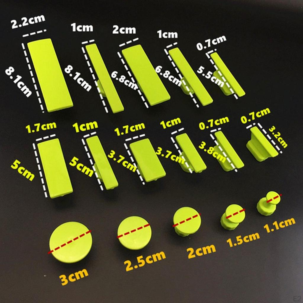 16x Paintless Dents Repair Tool Knock Pulling Tabs Portable Professional Dent for