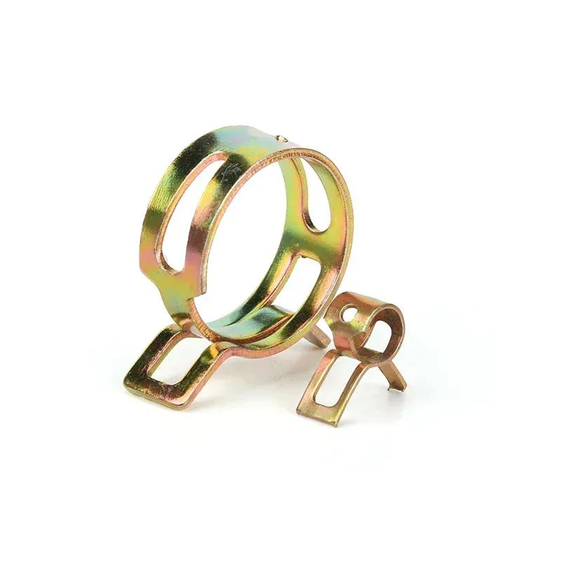 115PCS 6MM~22MM Hose Clamp Zinc Plated Spring Hose Pipe Clamps Air Clip Clamp Fuel Spring Clip Vacuum Water Tube Clamp