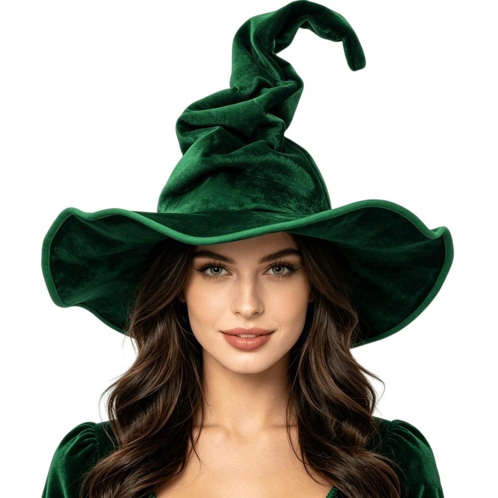 Tall Pointed Cone Top Halloween Wizard Hat Large Wide Brim Pointed Mage Hat Halloween Party