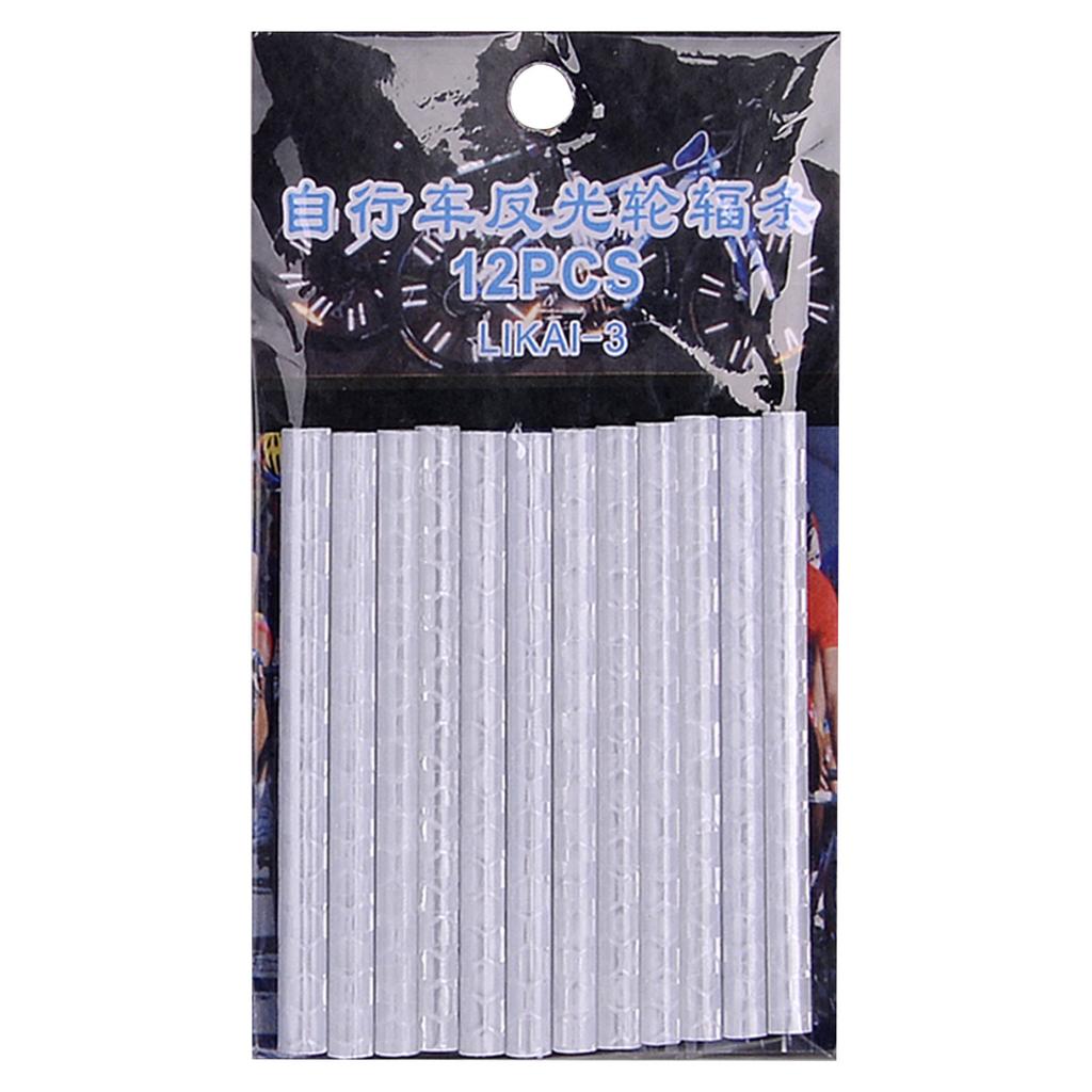 12 шт., велосипедное колесо, спицы, отражатель, светоотражающее крепление, зажим для трубки, велосипедные полоски