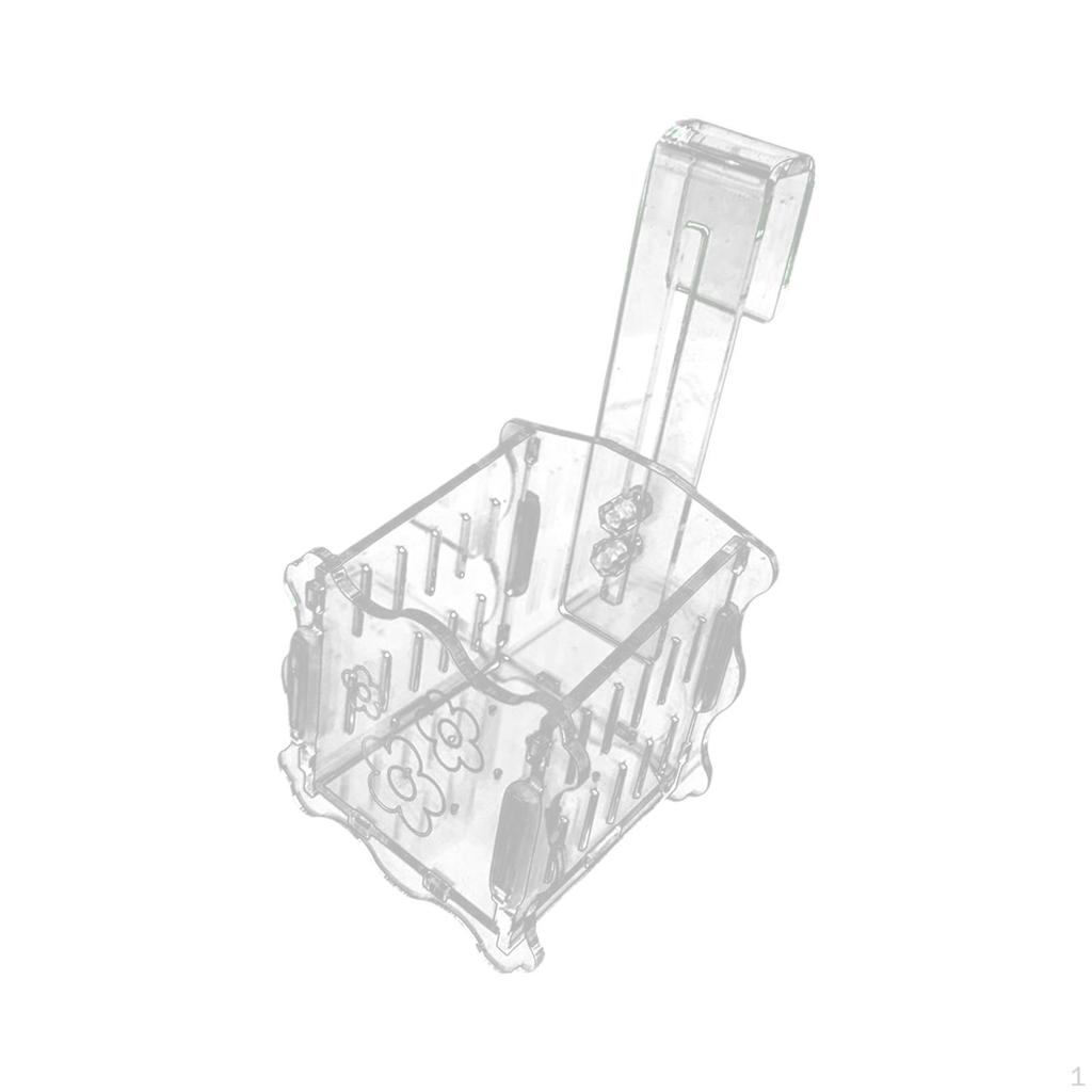 Aquarium Plant Cup Holder Fish Tank Decoration Stand Container Transparent Aquatic