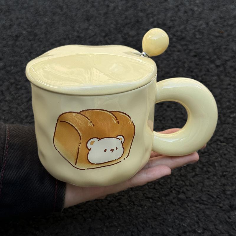 Милая милая кружка подарок на день рождения девушка дарит девушке креативная практичная чашка большая вместимость керамическая чашка с крышкой
