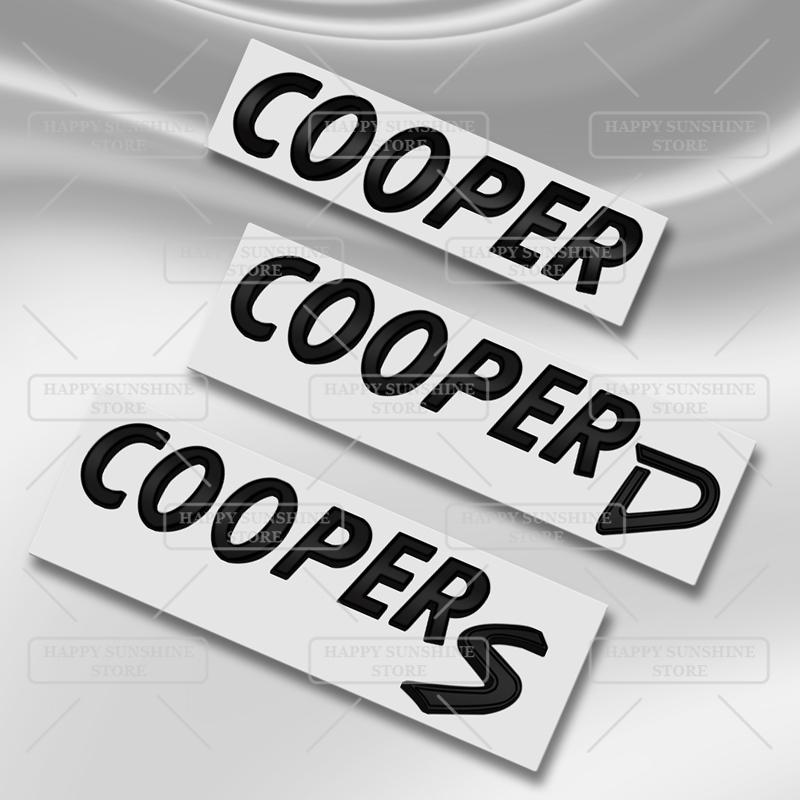 3D Металлическая Наклейка на Заднюю Дверь Багажника Cooper S D Эмблема Черными Буквами Аксессуар Декорации Кузова Автомобиля Для MINI T36 JCW