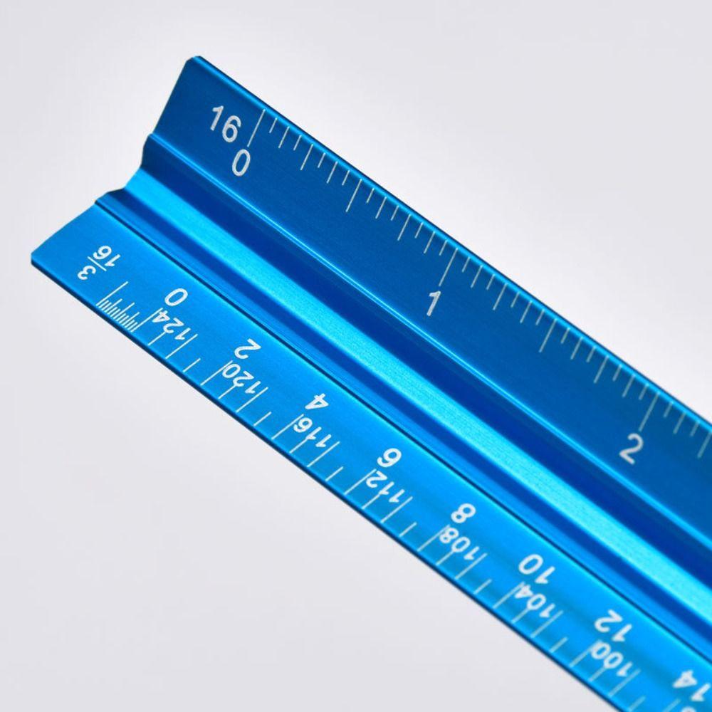 Metal Triangular Ruler Stationery Design Ruler Multi-functional Measuring Tools Architect Engineer