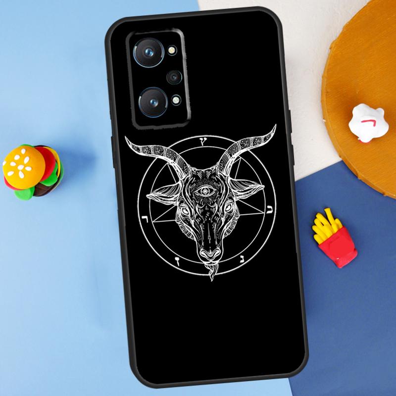 Чехол с изображением Козлиной Головы Сатаны для Realme GT7 Pro GT 6T 6 5 C67 C61 C55 C53 C51 C21Y C25S C75 10 11 12 13 14 Pro Plus