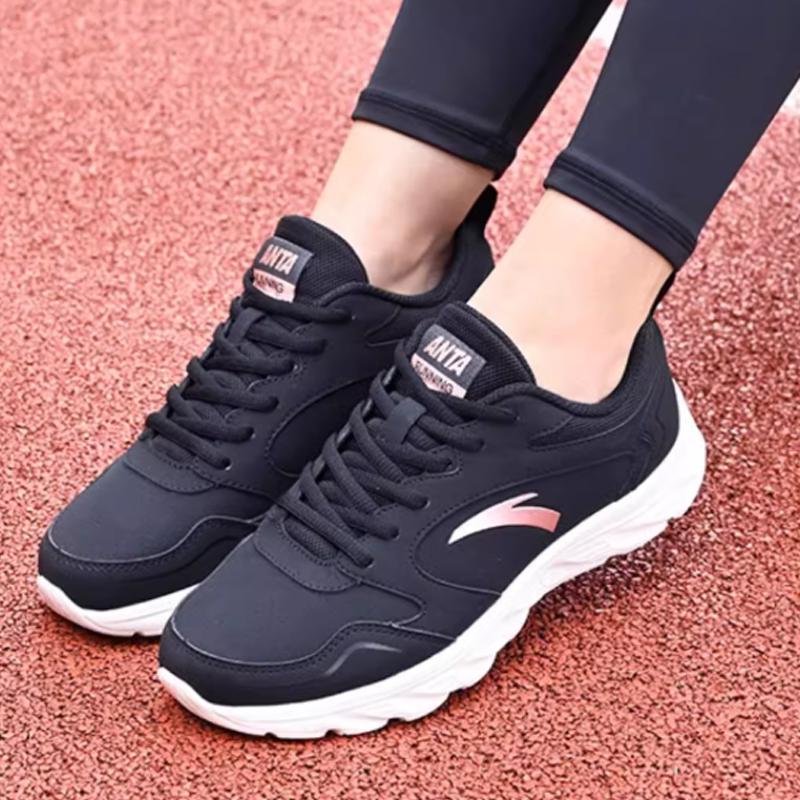 Anta Comfortable Shock Absorbing Non-Slip Low-Top Running Shoes Women Sneaker Black 922355515-10
