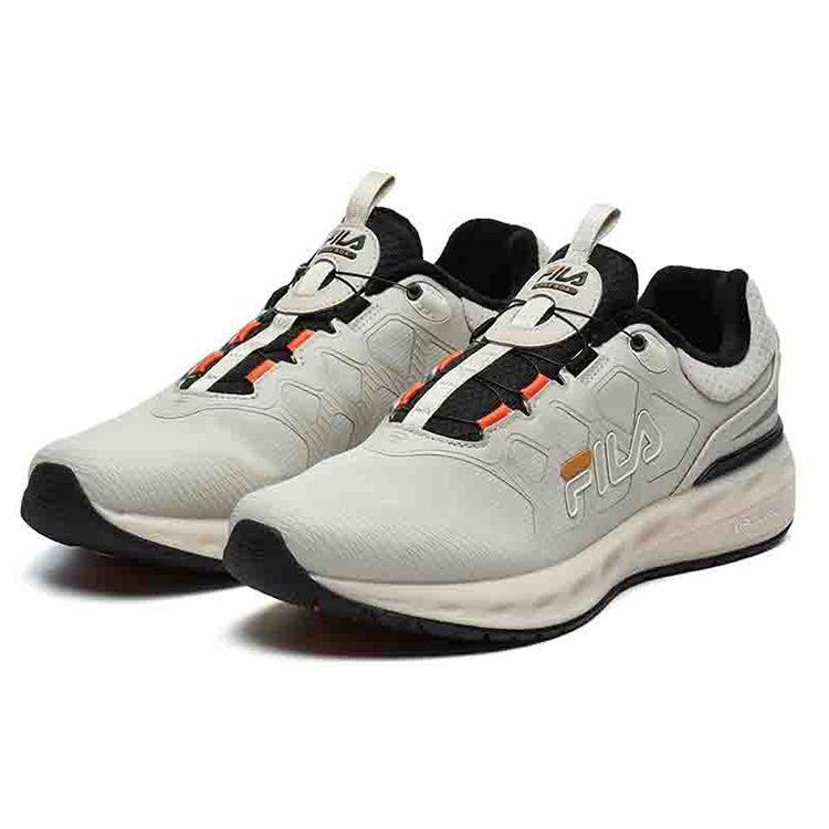 Fila Boa Simple Профессиональная спортивная флисовая ткань ТПУ Низкий верх Марафонские кроссовки Мужские кроссовки Голубино-желтый A12M212210FPB