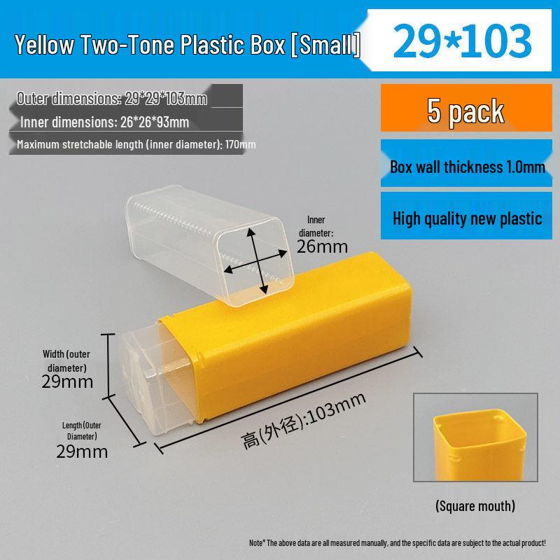 Rectangular Tap Drill Bit and Milling Cutter Storage Box - Transparent Plastic Telescopic Case for Machine Tool Accessories