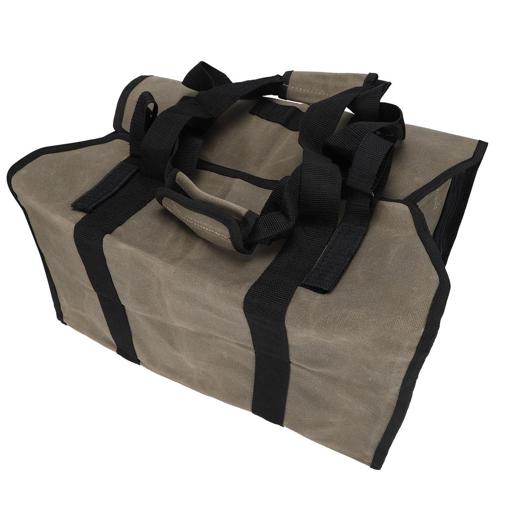 Сумка для переноски бревен, водонепроницаемая, двойного назначения, переносная, вощеная, брезентовая, сумка-тоут для перевозки дров