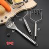 Stainless Steel Potato Masher Manual Fruit Vegetable Pressure Mud Machine Kitchen Food Crusher Complementary Gadget