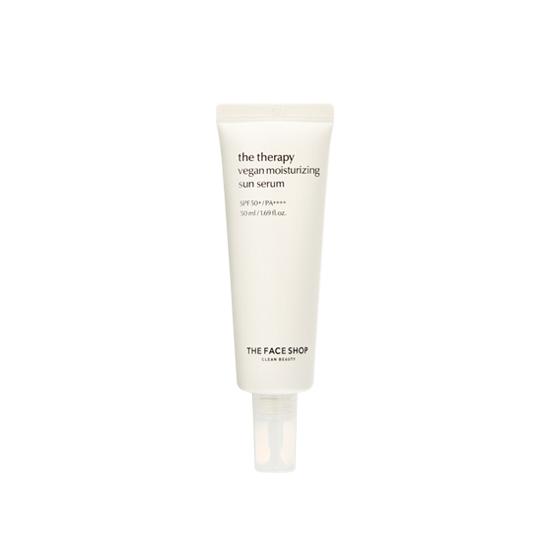 The Face Shop The Therapy Vegan Увлажняющая солнцезащитная сыворотка SPF50+ PA++++ 50г