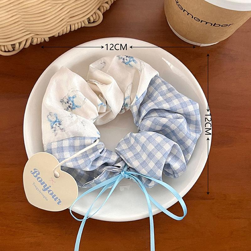 1Pc Girl Head Rope Bow Lace Hair Tie Large Intestine Hair Ring Women Scrunchies Korean Style Headwear Hair Rope