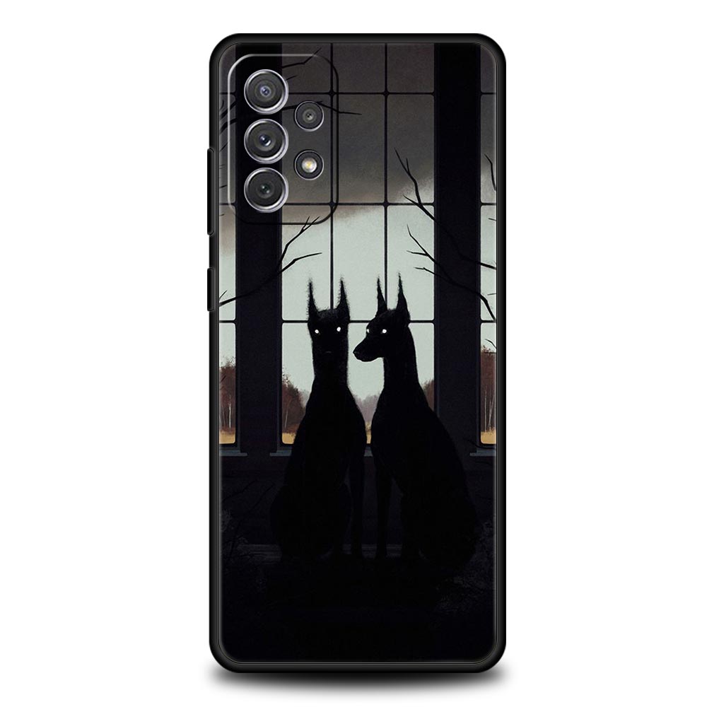 Чехол для телефона с изображением добермана для Samsung Galaxy A55 A35 A15 A14 A13 A25 A54 A51 A71 A72 A73 A32 A52 A41 5G Мягкий ТПУ корпус Fundas Сумки