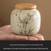 Bamboo Design Ceramic Tea Caddy