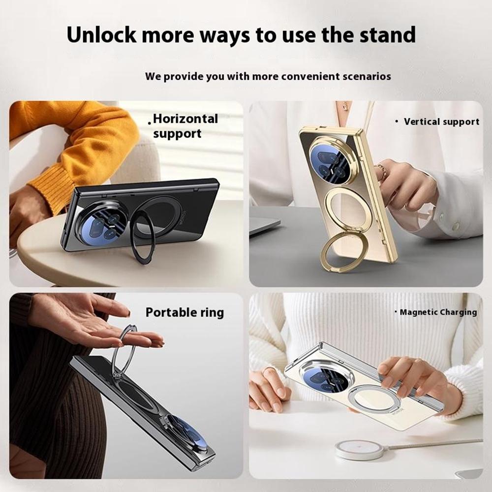 Чехол для Honor Magic V5 5G, совместимый с MagSafe, подставка, гальванизированный ПК чехол для телефона с защитной пленкой для экрана