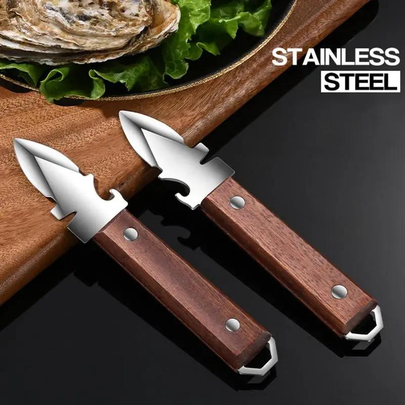 Нож для устриц Острое лезвие Шакер Ракушка Морепродукты Открывалка Инструмент Нержавеющая сталь Открывалка для моллюсков для устриц Моллюски Рыба-жаба Краб Раковины