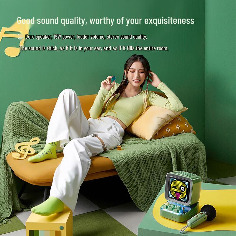 Divoom Ditoomic Pixel Art Bluetooth Speaker with Microphone