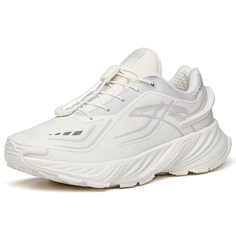 Anta Беговая серия амортизирующие износостойкие нескользящие низкие кроссовки женские кроссовки белые серые 122145525-2