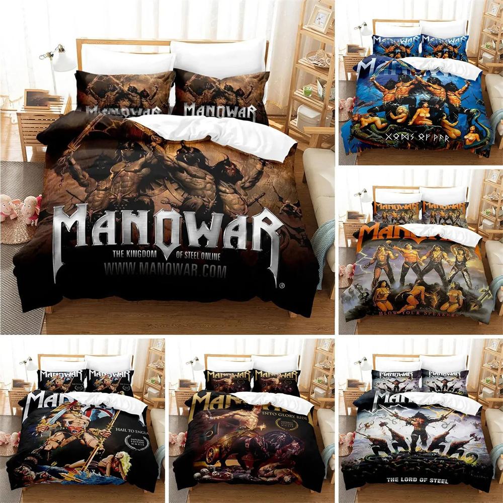 3D Printed Manowar Hip Hop Bedding Set Duvet Cover Bedroom Comforter Single Twin King Size Quilt Cover Home Textile 2/3PCS