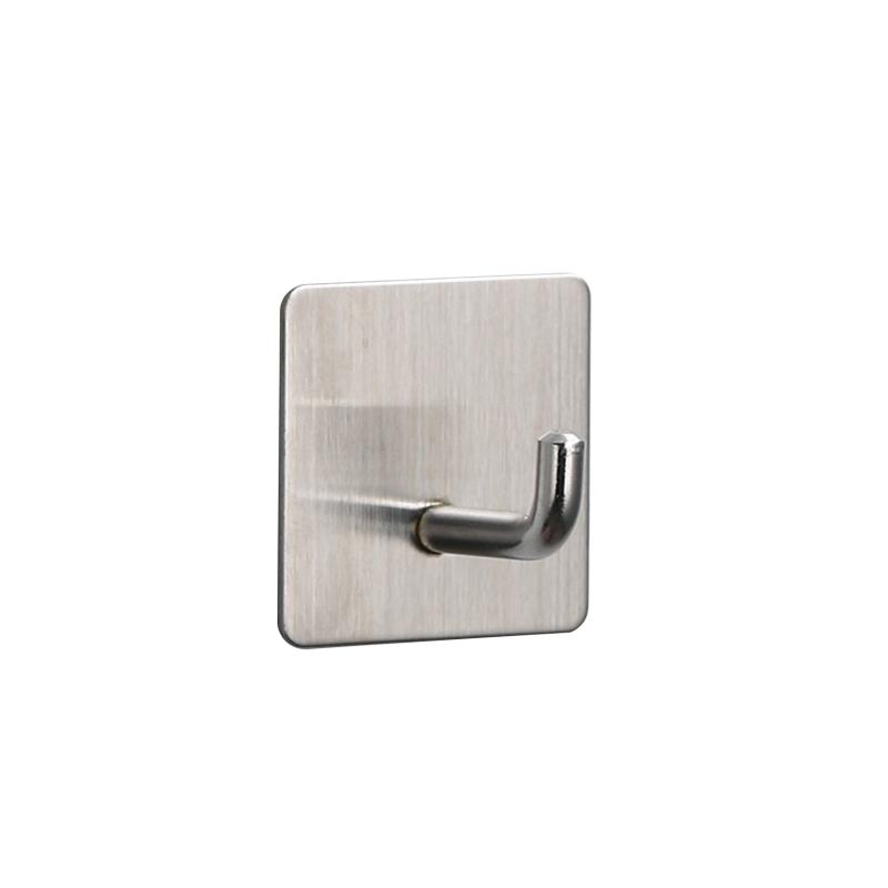 Крючок из нержавеющей стали для дома, кухни, настенный, без дырокола, для ванной, водонепроницаемый, с сильным клеем, для хранения, двойной крючок