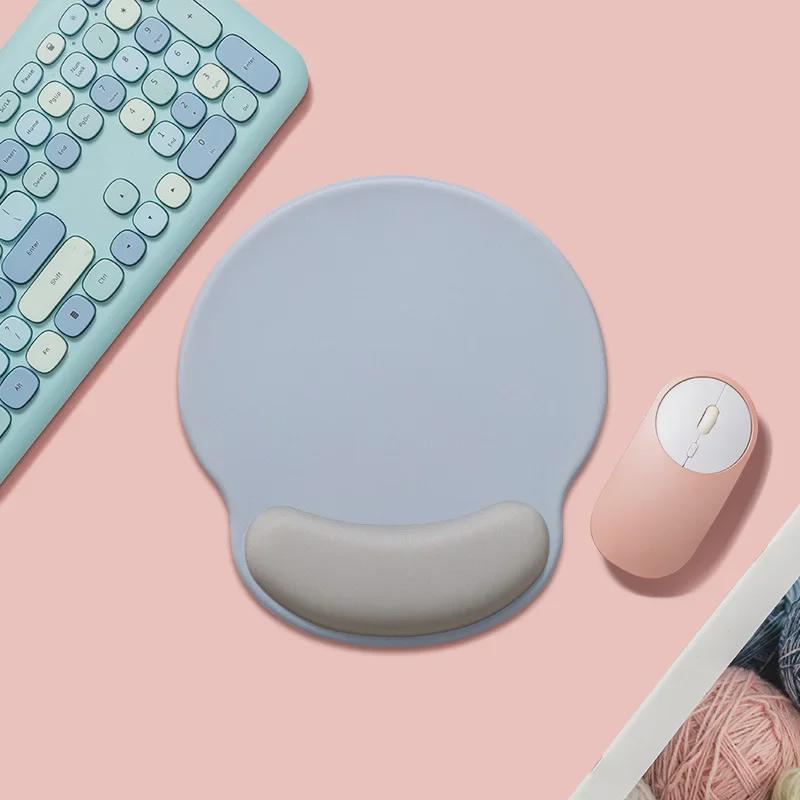 Коврик для мыши с поддержкой запястья из силиконовой пены с эффектом памяти для девочек - утолщенный для офиса и игр