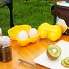 Egg Storage Box Safe Anti-Collision Portable 2 Grids Handheld Egg Container for Camping