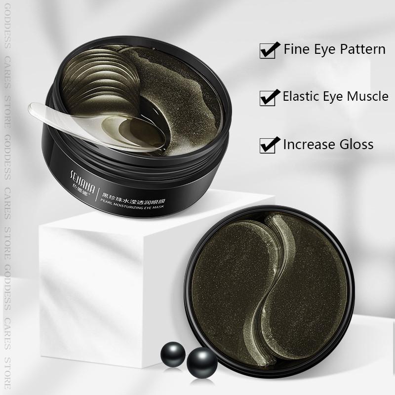 60 шт. гидрогелевые патчи с черным жемчугом, коллагеном, против старения, уход за морщинами, маска для глаз, гель-патч для удаления темных кругов