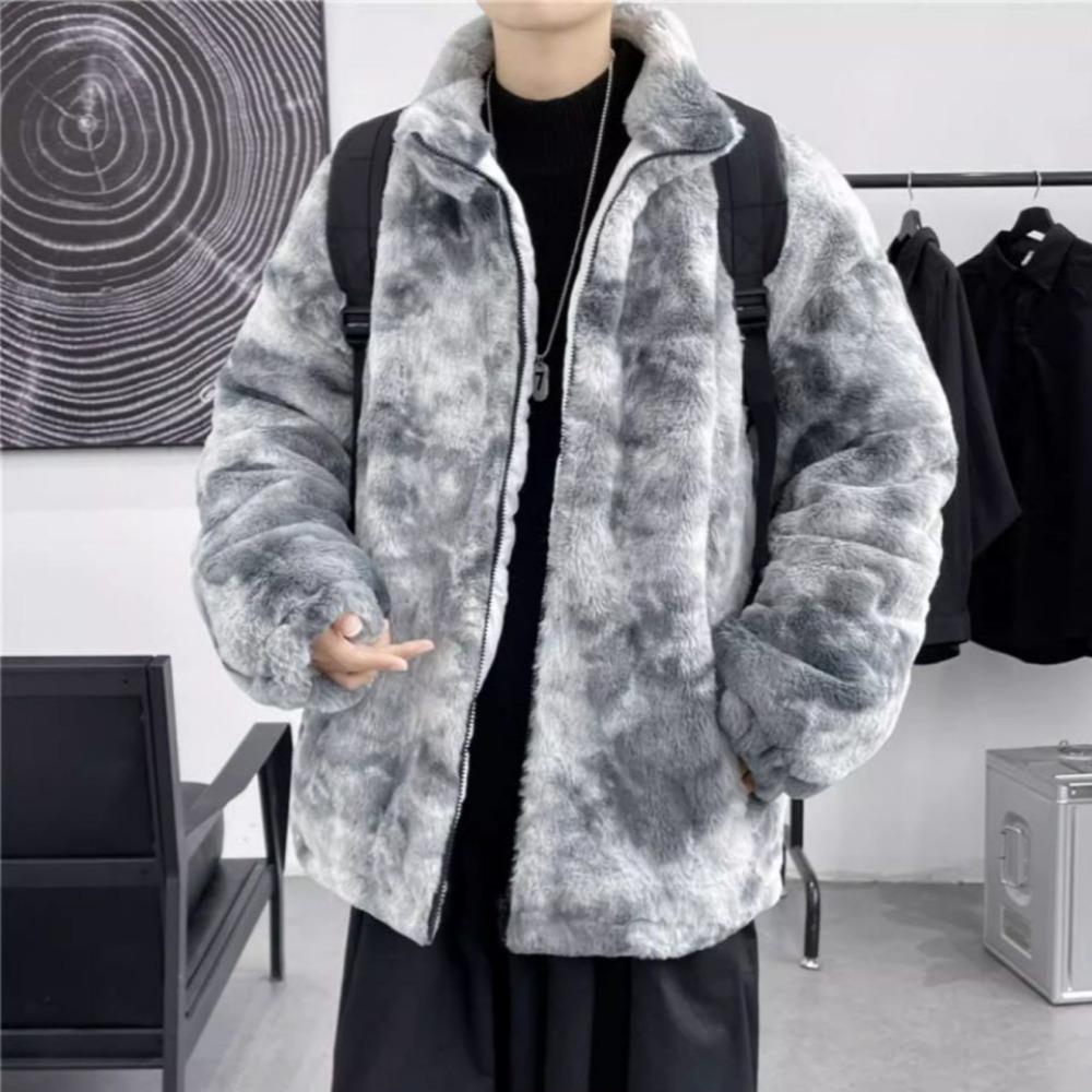 Мужская зимняя куртка из высококачественной овчины с плюшем и толстой хлопковой подкладкой для тепла, пальто